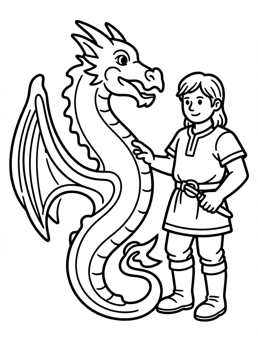 A Viking carving of a dragon