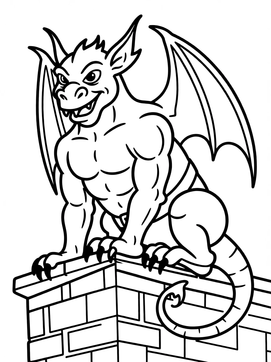 A medieval gargoyle