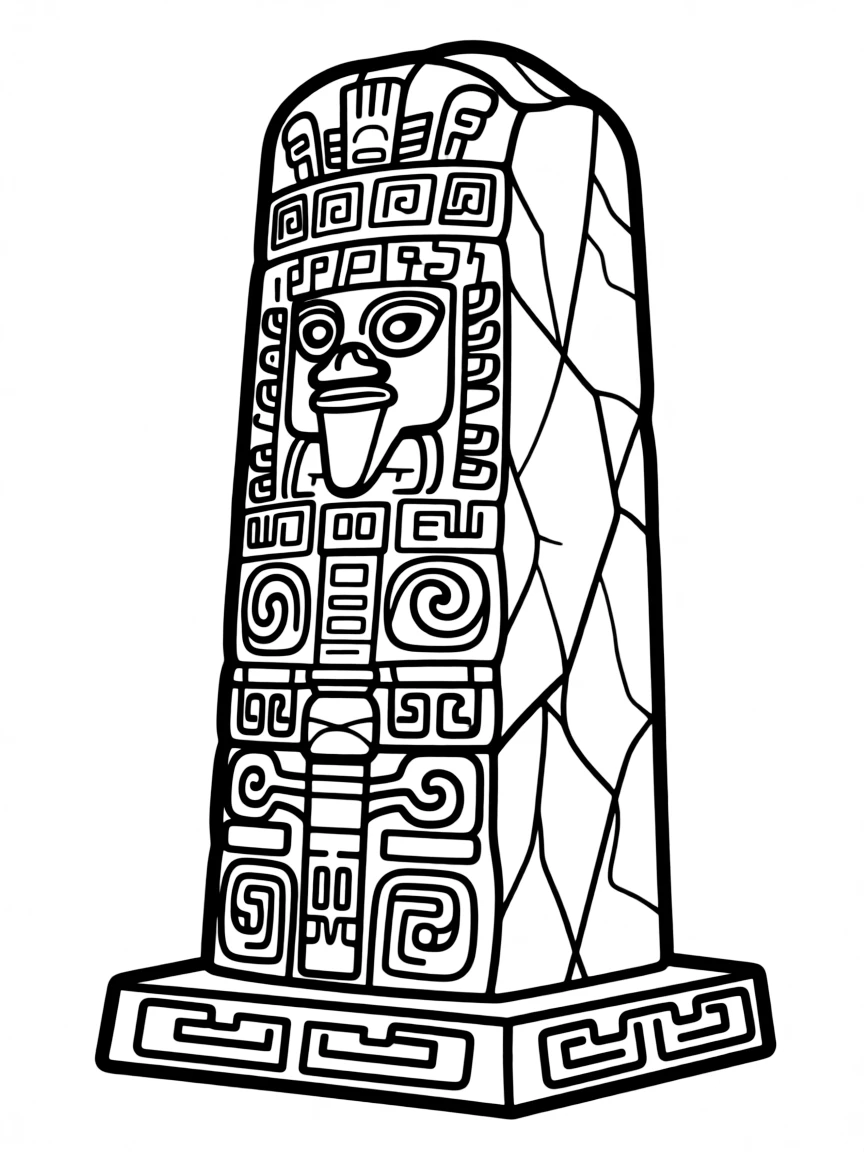 A Mayan stele