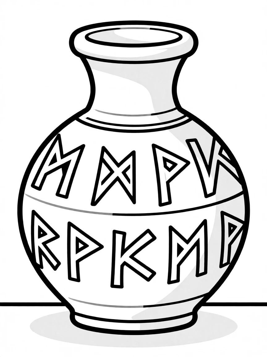 A Viking pottery with runes