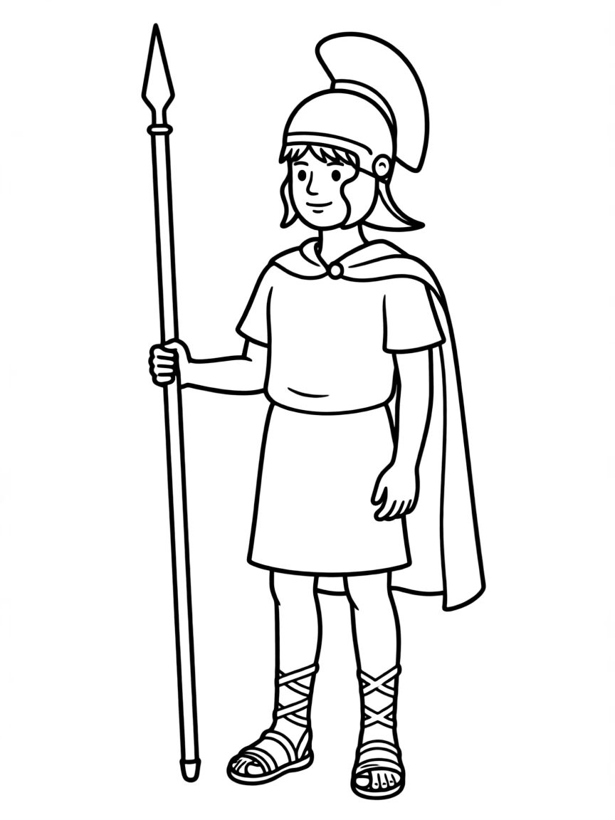 A Roman warrior with a spear