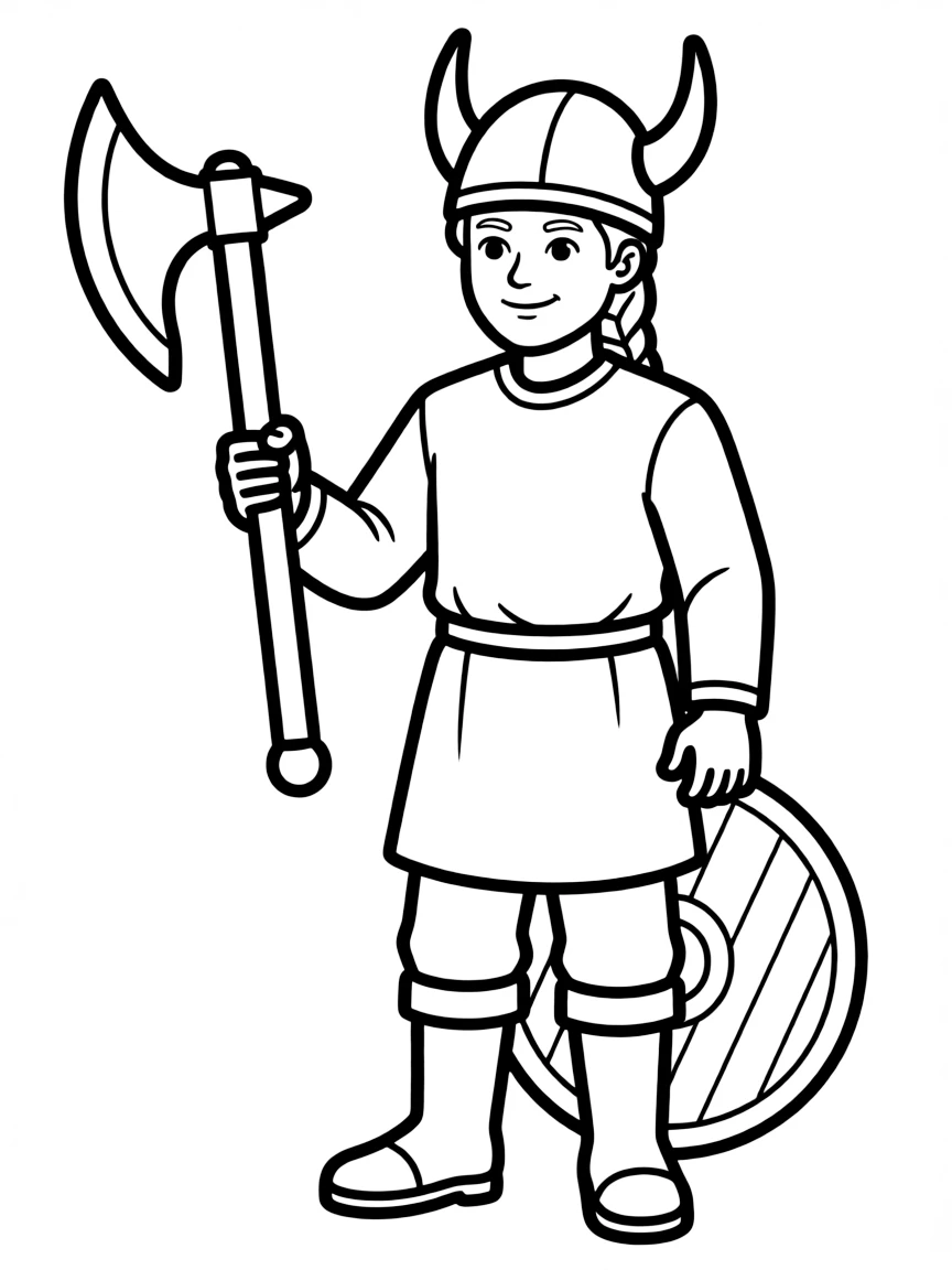 A Viking warrior with an axe