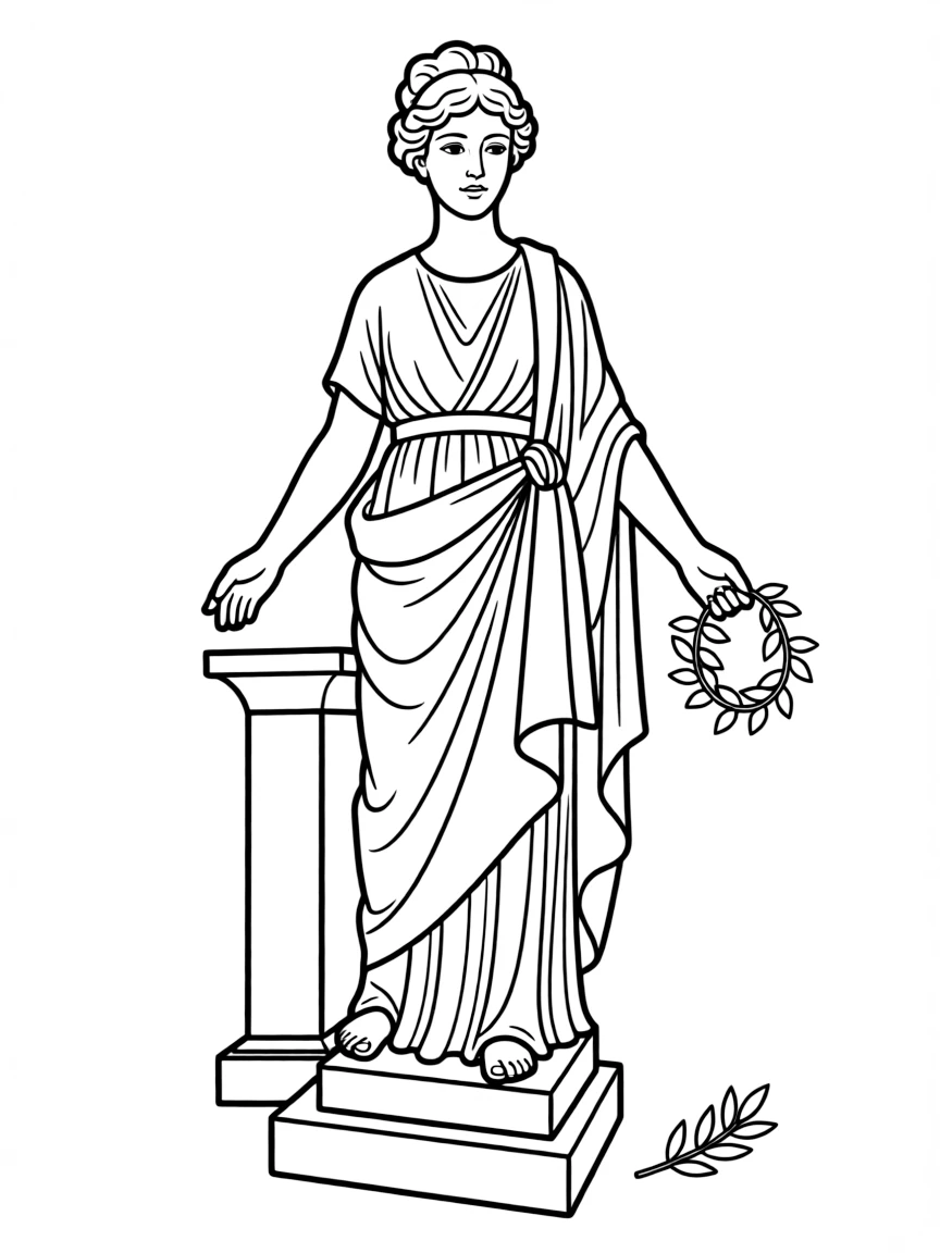 A Roman goddess statue