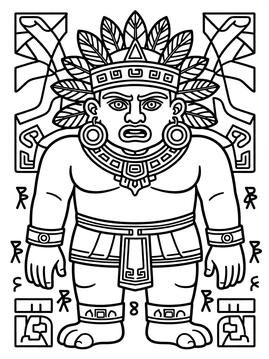 A Mayan god carving