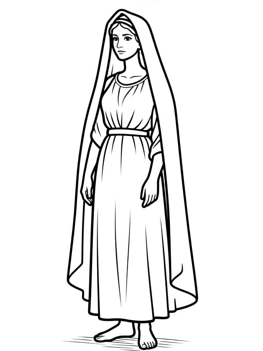 A Roman woman with a veil