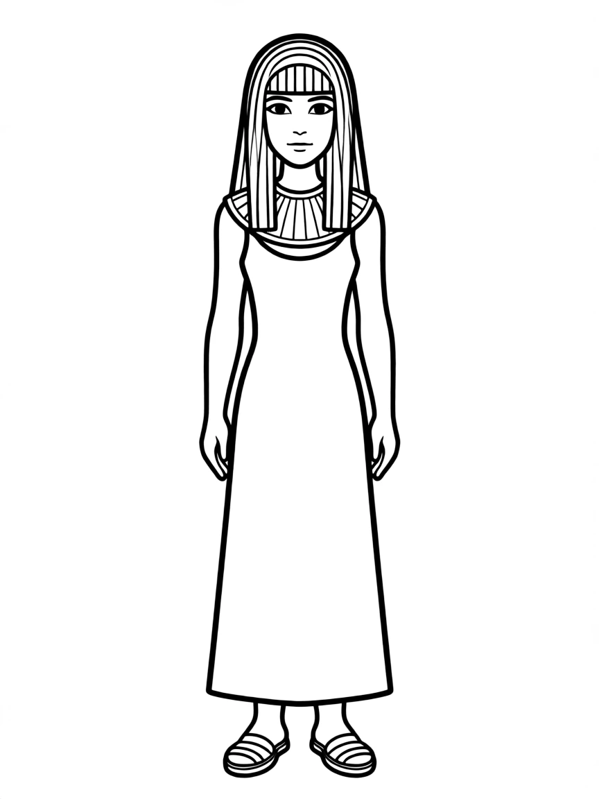 An Egyptian woman with a wig