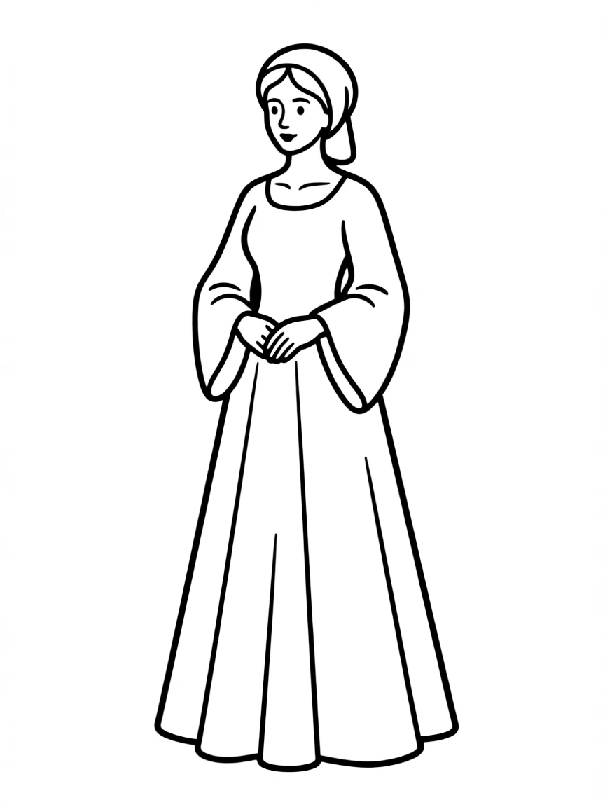 A medieval lady with a wimple