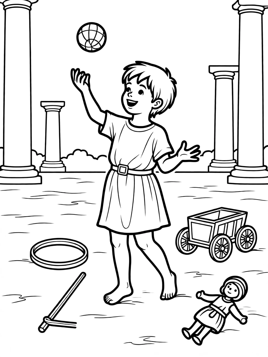 A Roman child playing