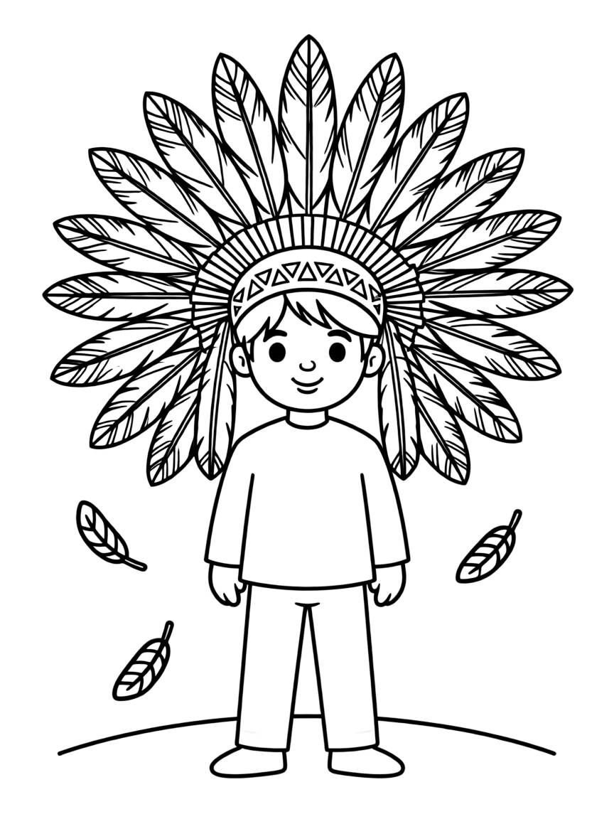 A Native American war bonnet