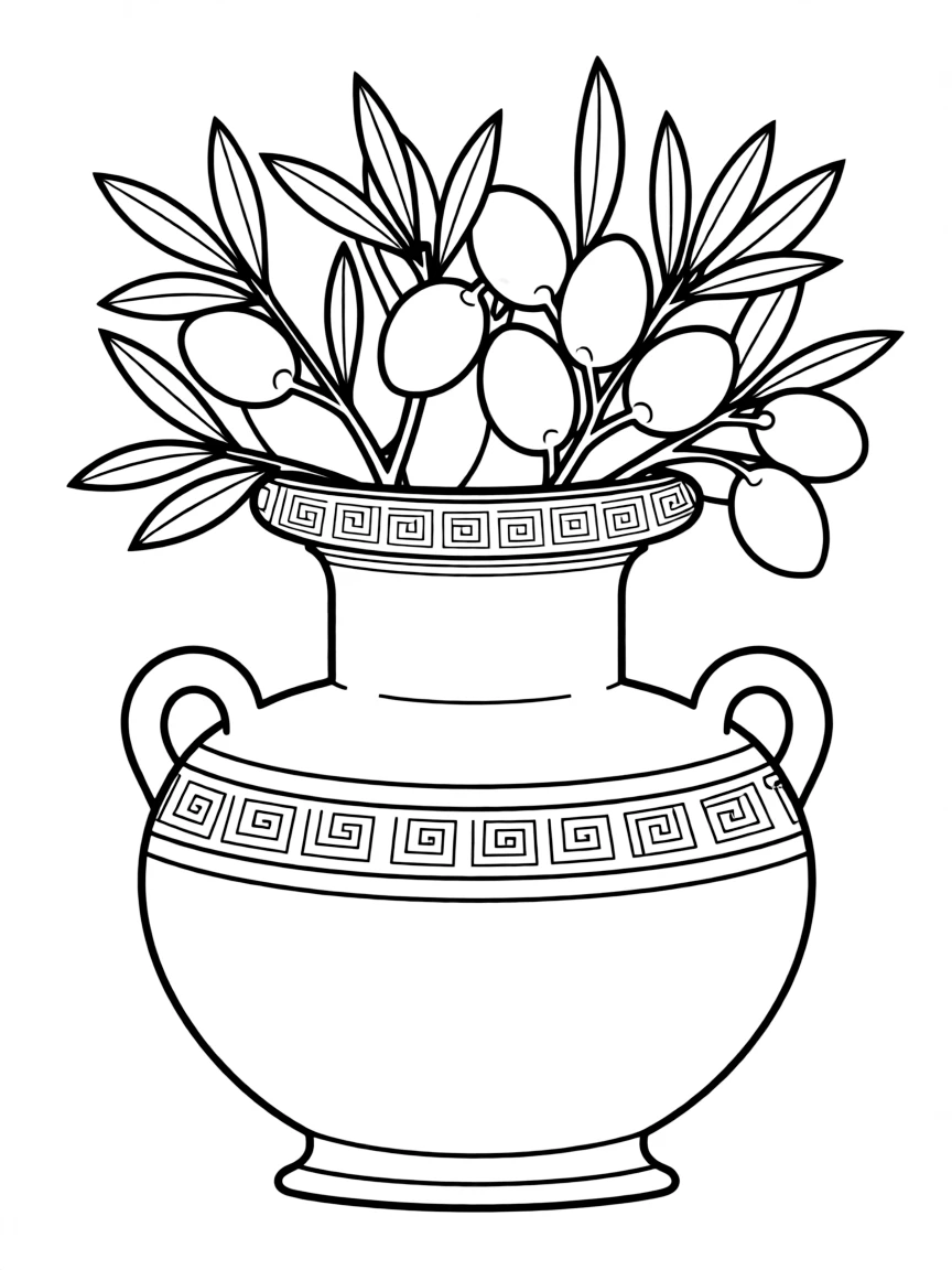 A Greek pot of olives