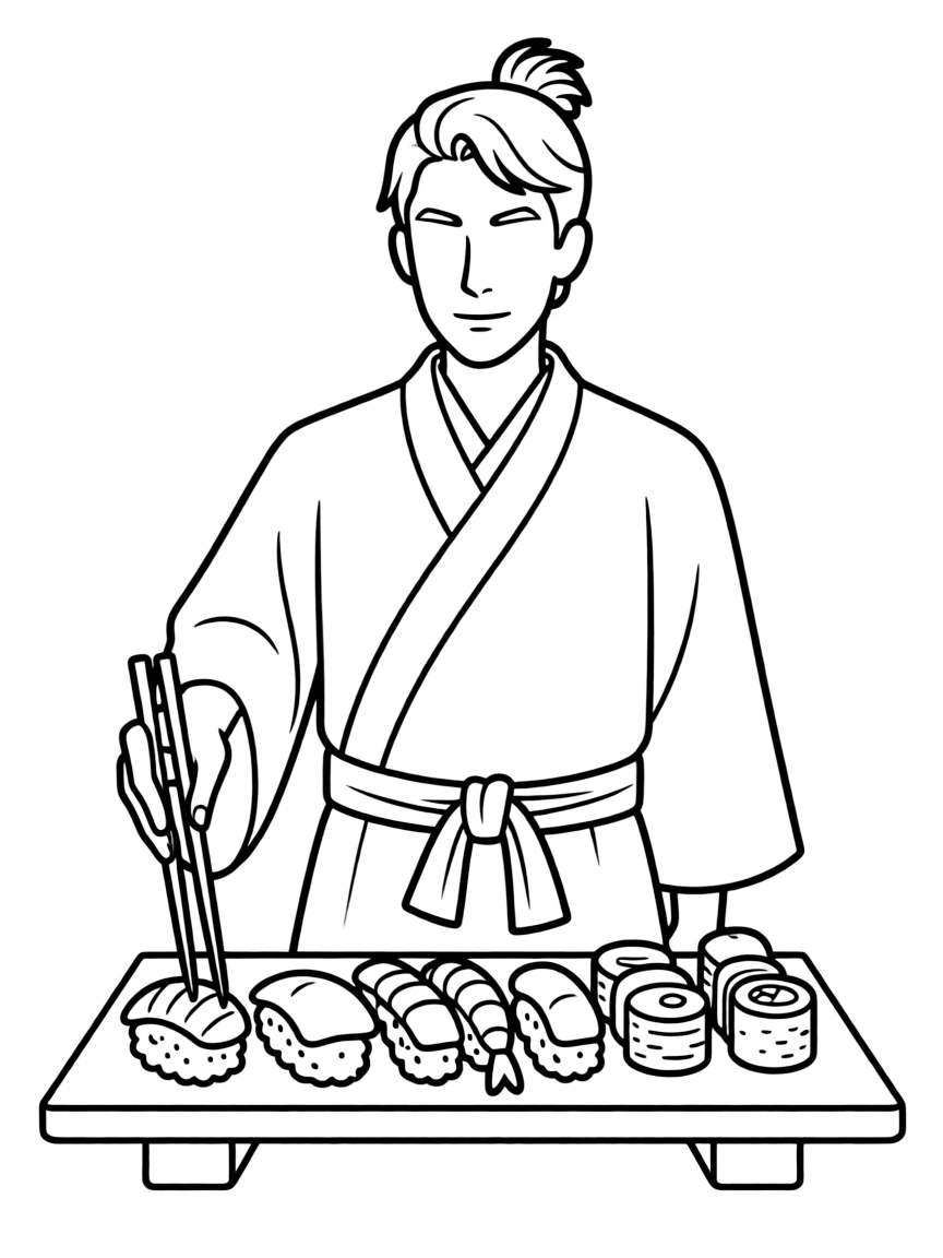 A samurai plate of sushi