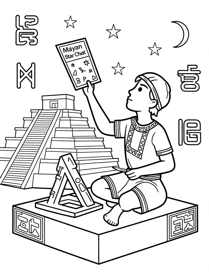 A Mayan astronomer observing