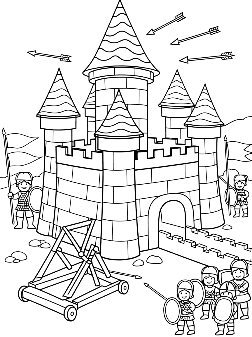 A medieval castle under siege