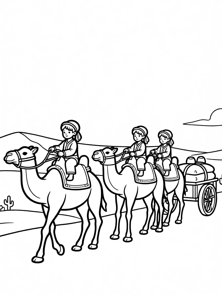 A Chinese silk road caravan