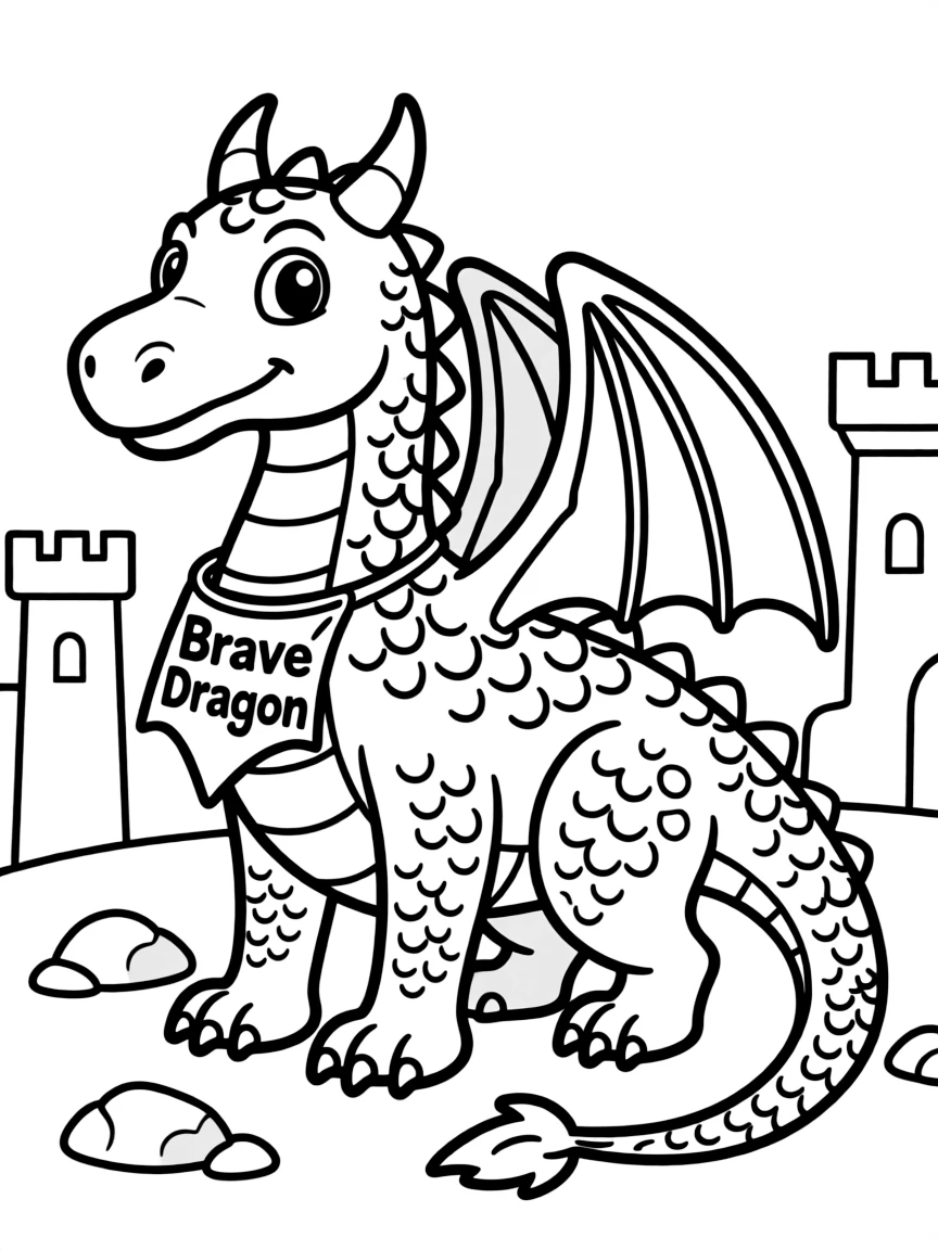 A medieval dragon