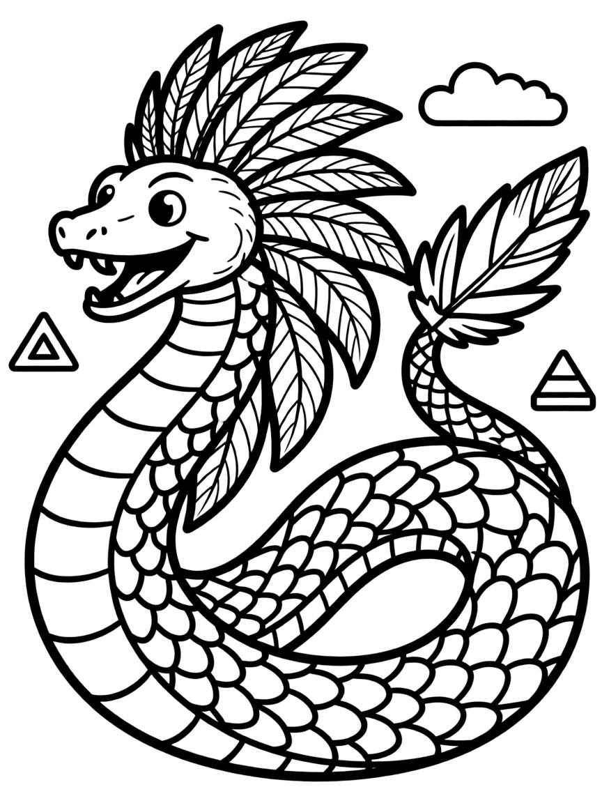 A Mayan feathered serpent