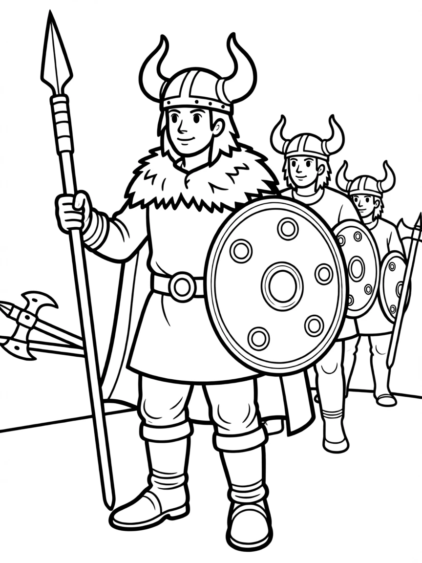 A Viking chief leading