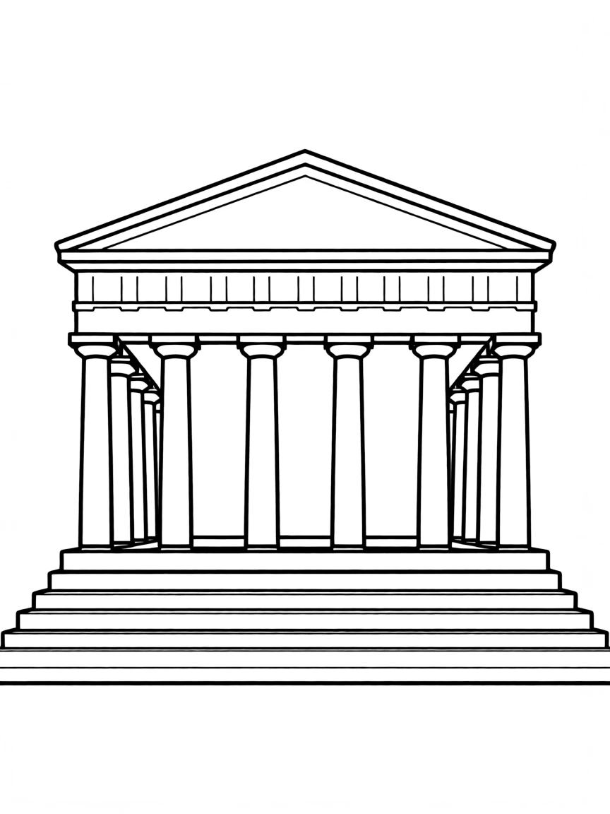 A Greek temple with columns
