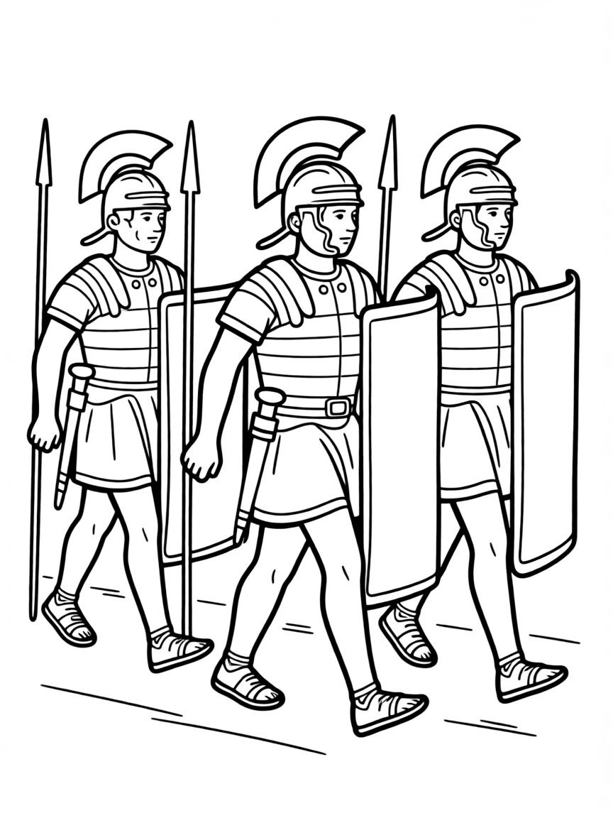 A Roman legion marching