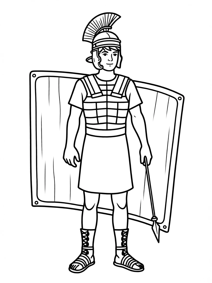 A Roman soldier standing guard