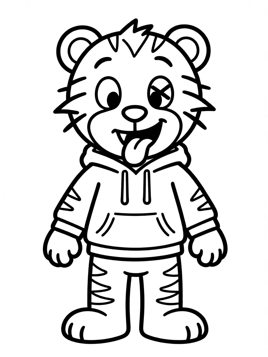 Daniel Tiger making a silly face.