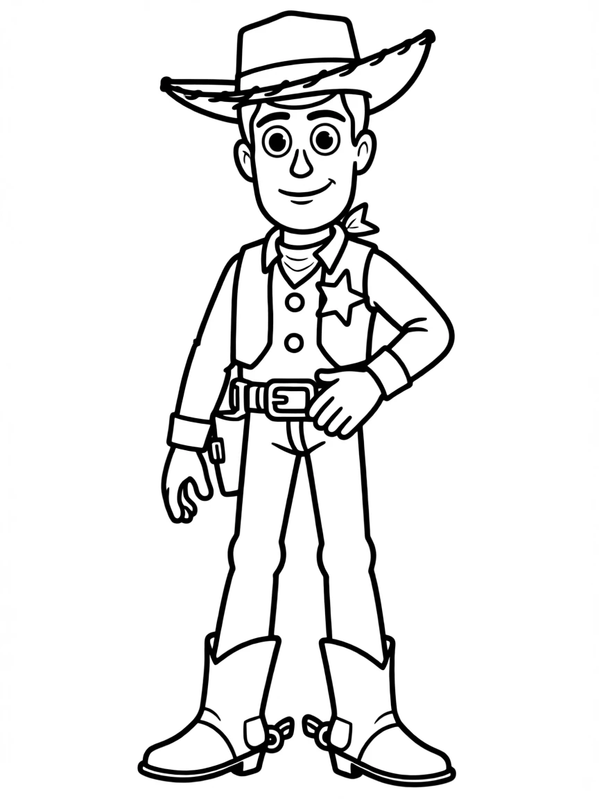 (Toy Story characters) Woody standing proudly.