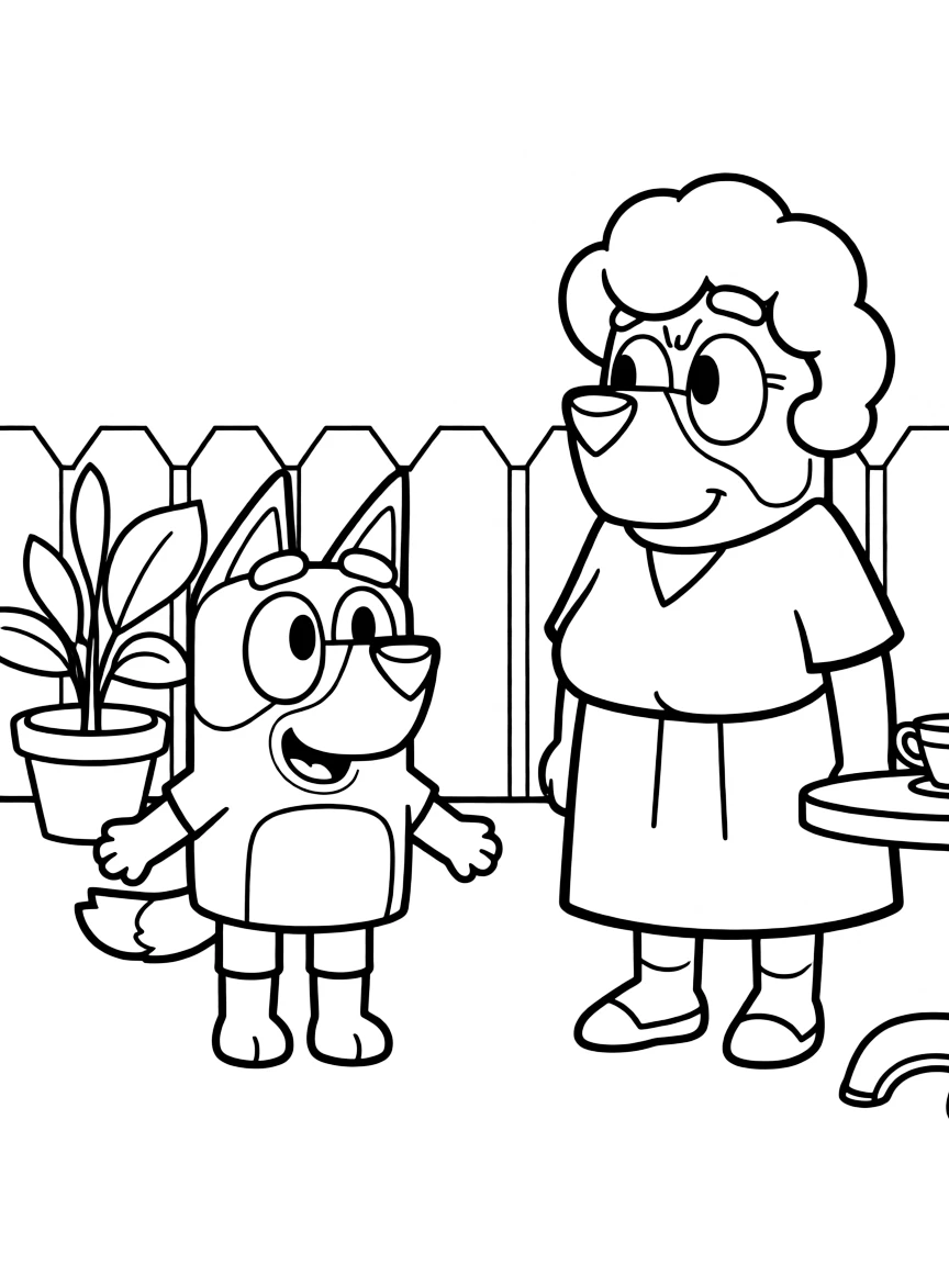 (Bluey TV show) Bluey and Granny Rita.