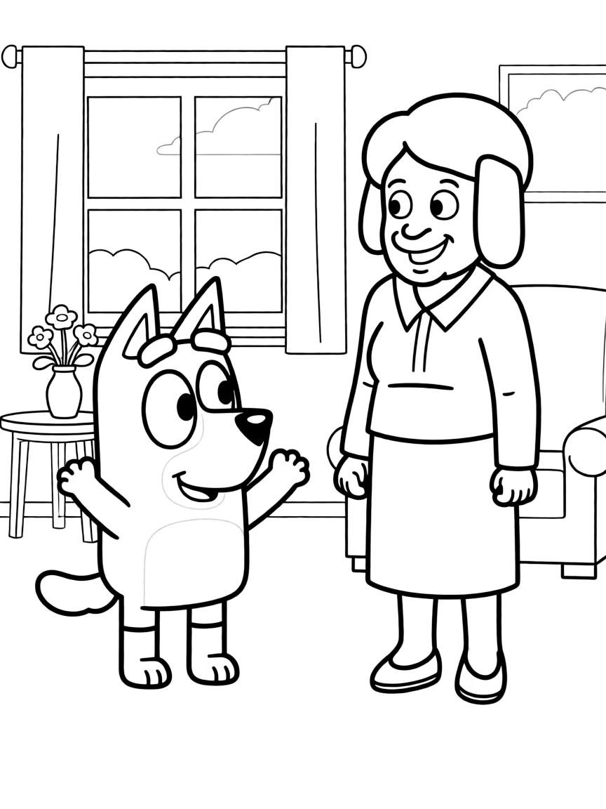 (Bluey TV show) Bingo and Granny Janet.