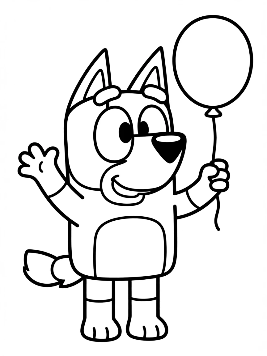 (Bluey TV show) Coco with a big smile.