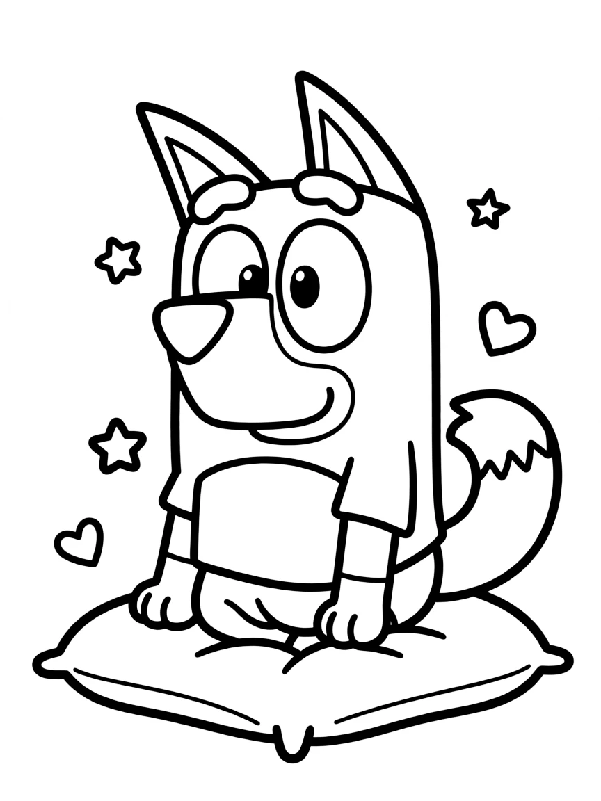 (Bluey TV show) Socks in a cute pose.