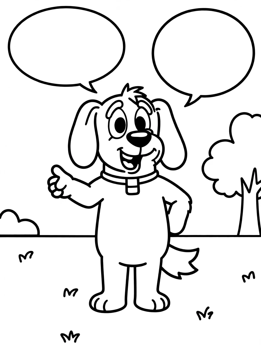 (Bluey TV show) Rusty telling a story.