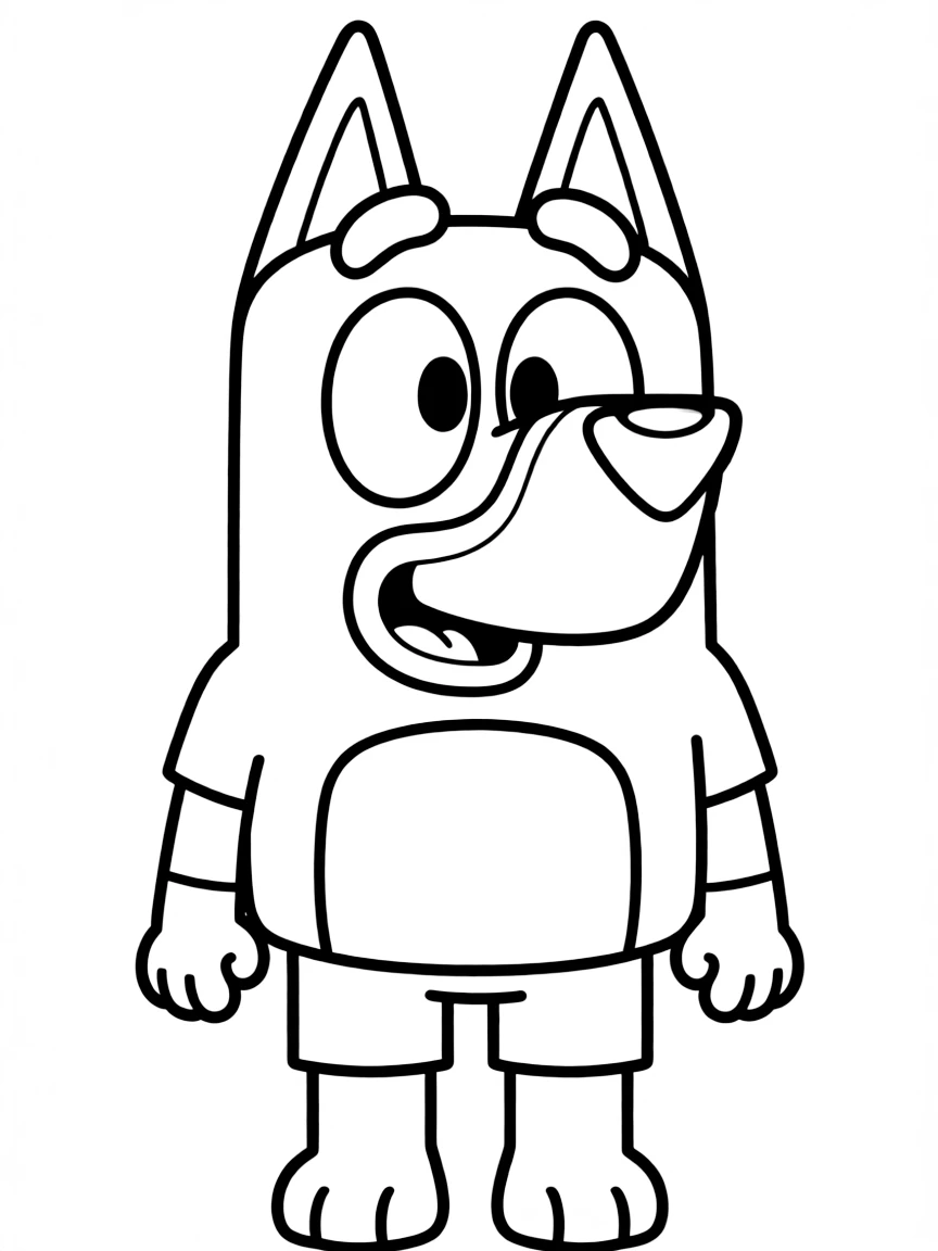 (Bluey TV show) Bingo making a face.