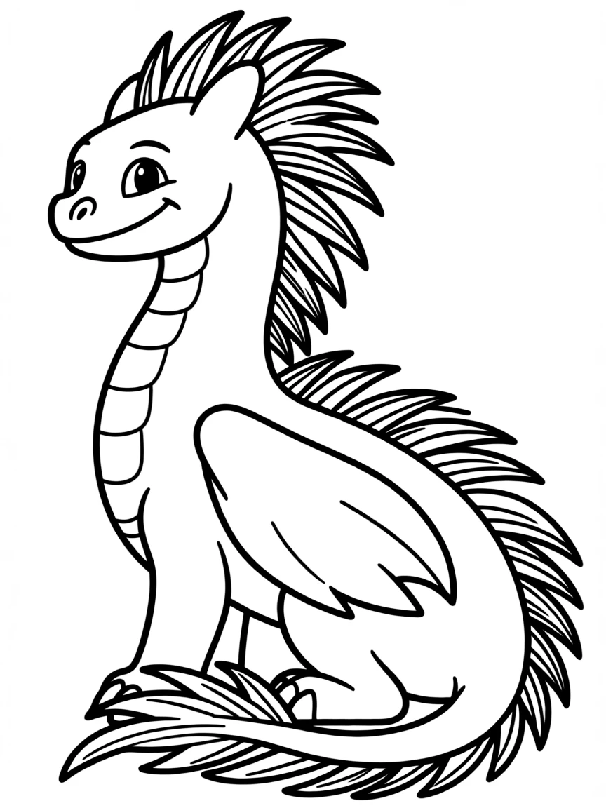 (characters in "How to Train Your Dragon") Stormfly showing off her spines.