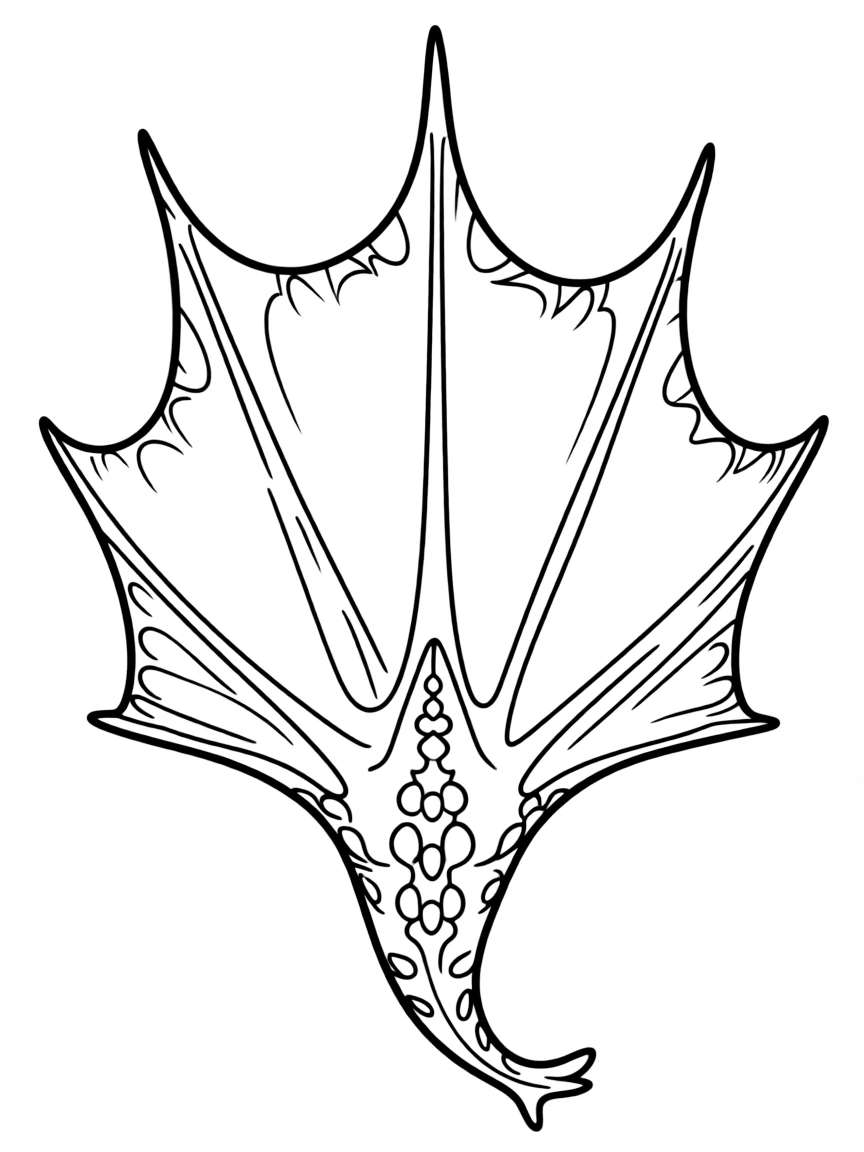 (characters in "How to Train Your Dragon") Toothless's tail fin.