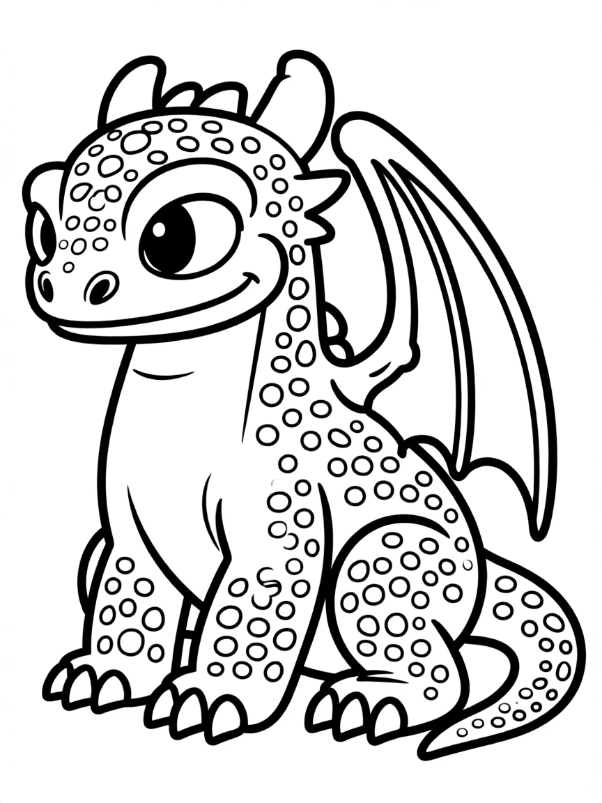 (characters in "How to Train Your Dragon") Meatlug's bumpy skin.
