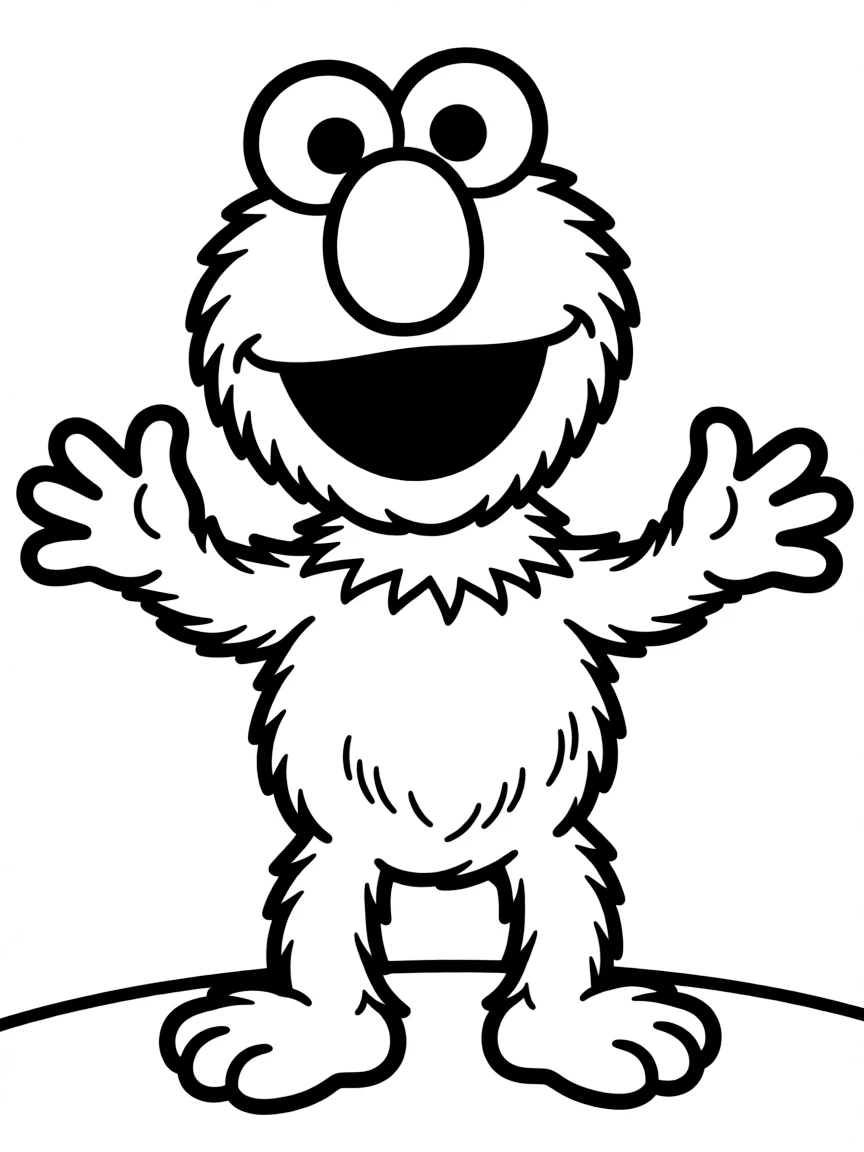 (Sesame Street) Elmo laughing.