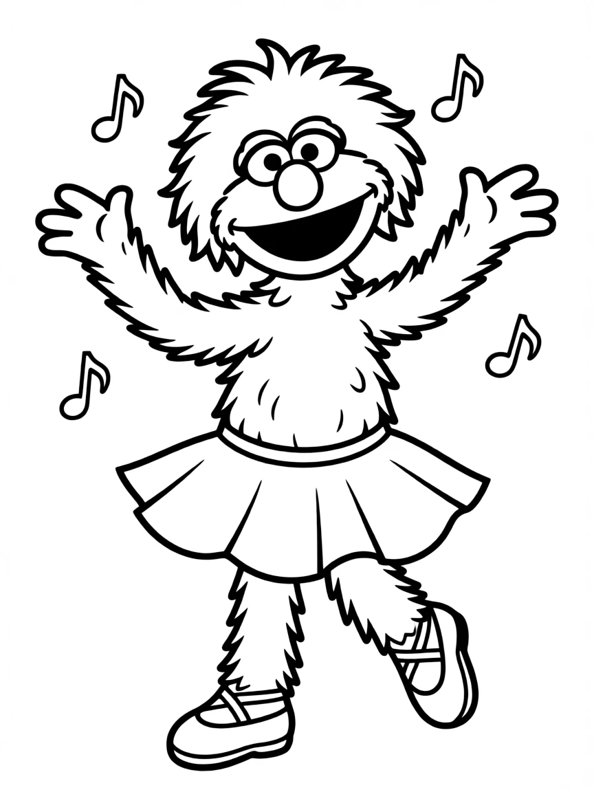 (Sesame Street) Zoe dancing.