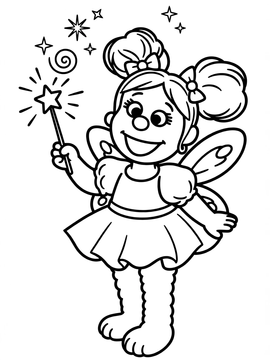 (Sesame Street) Abby Cadabby doing magic.