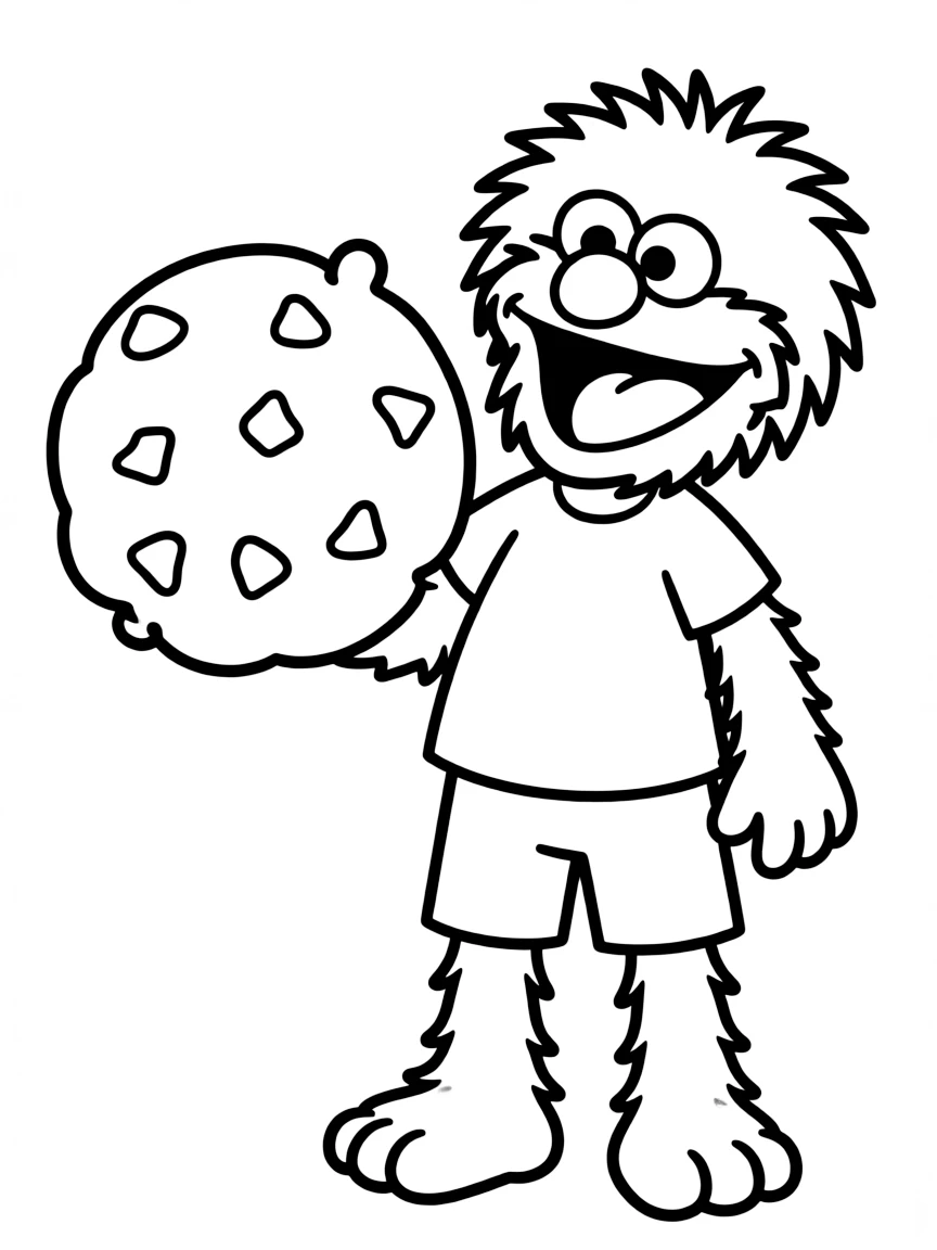 (Sesame Street) Frazzle with a cookie.