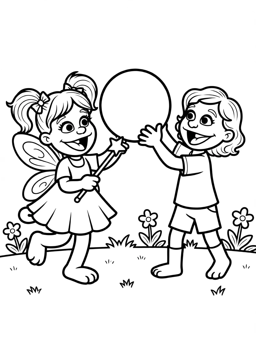 (Sesame Street) Abby Cadabby and Zoe playing.