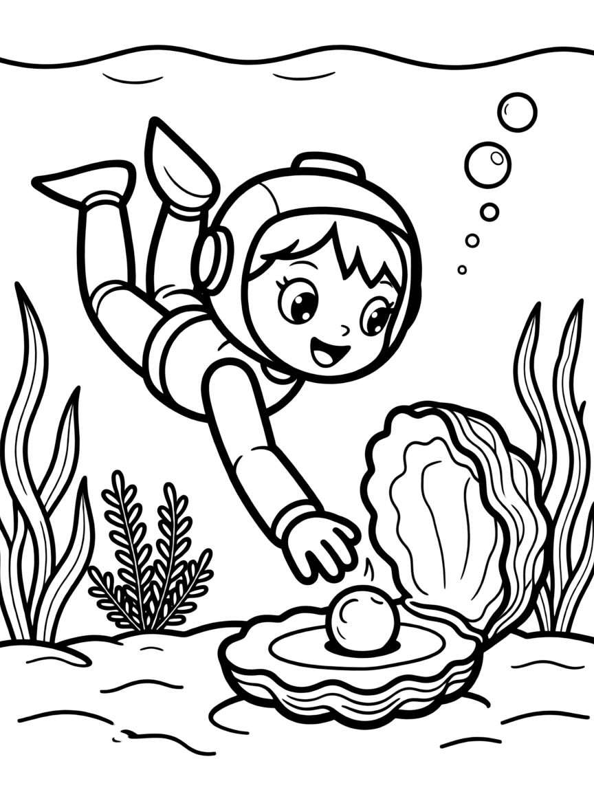 (The Wild Robot, movie) Tawny diving for pearls.