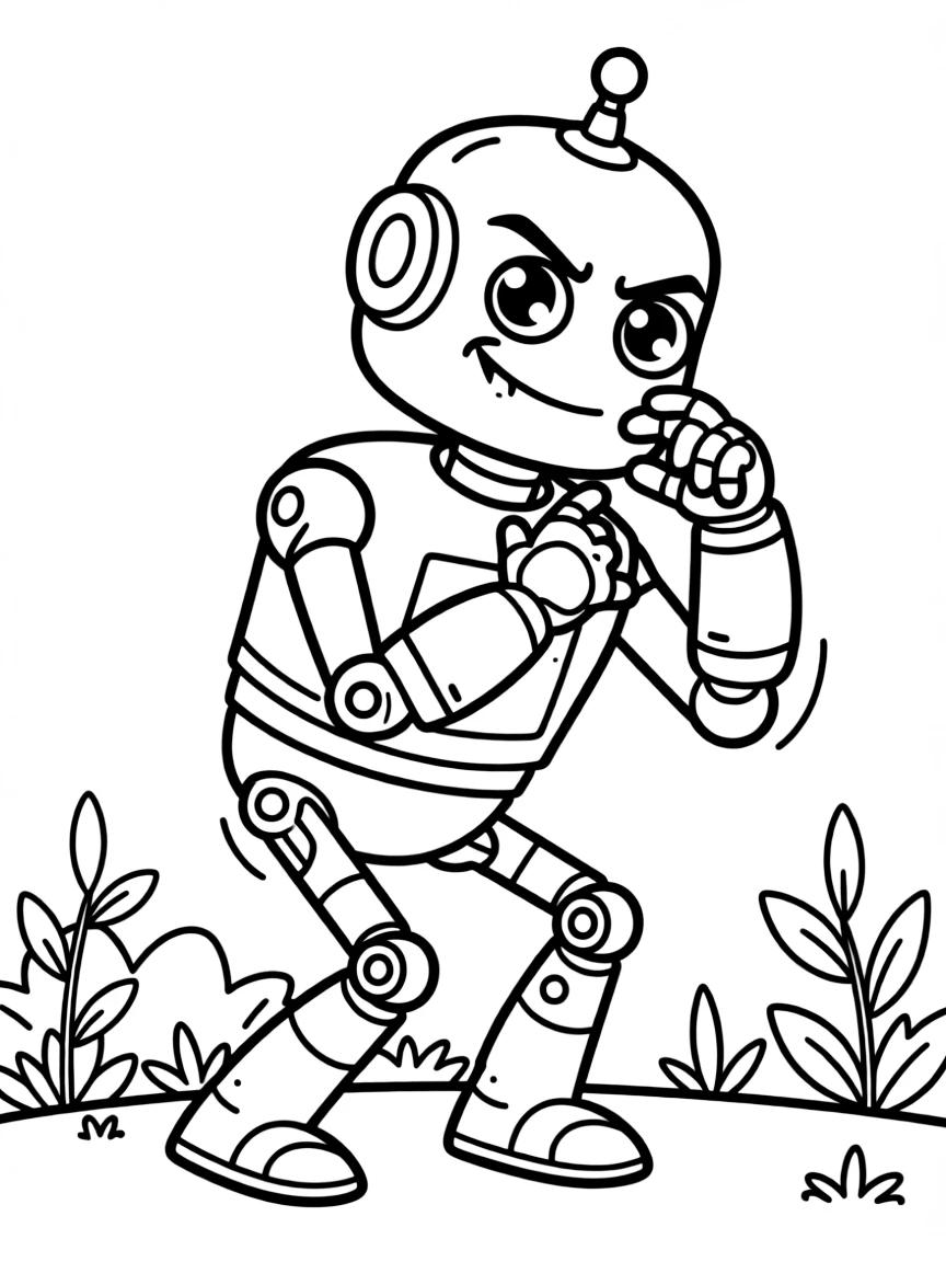 (The Wild Robot, movie) Sneak with a mischievous look.