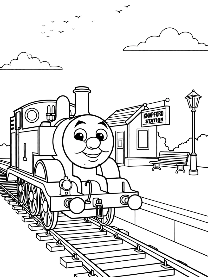 (Thomas & Friends TV show) Gordon at Knapford Station.