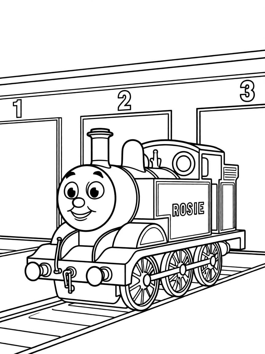 (Thomas & Friends TV show) Rosie at Tidmouth Sheds.