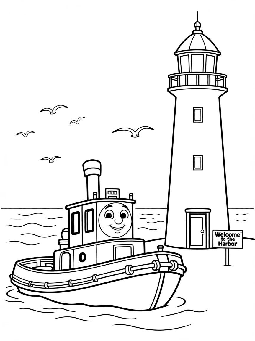 (Thomas & Friends TV show) Salty by the lighthouse.