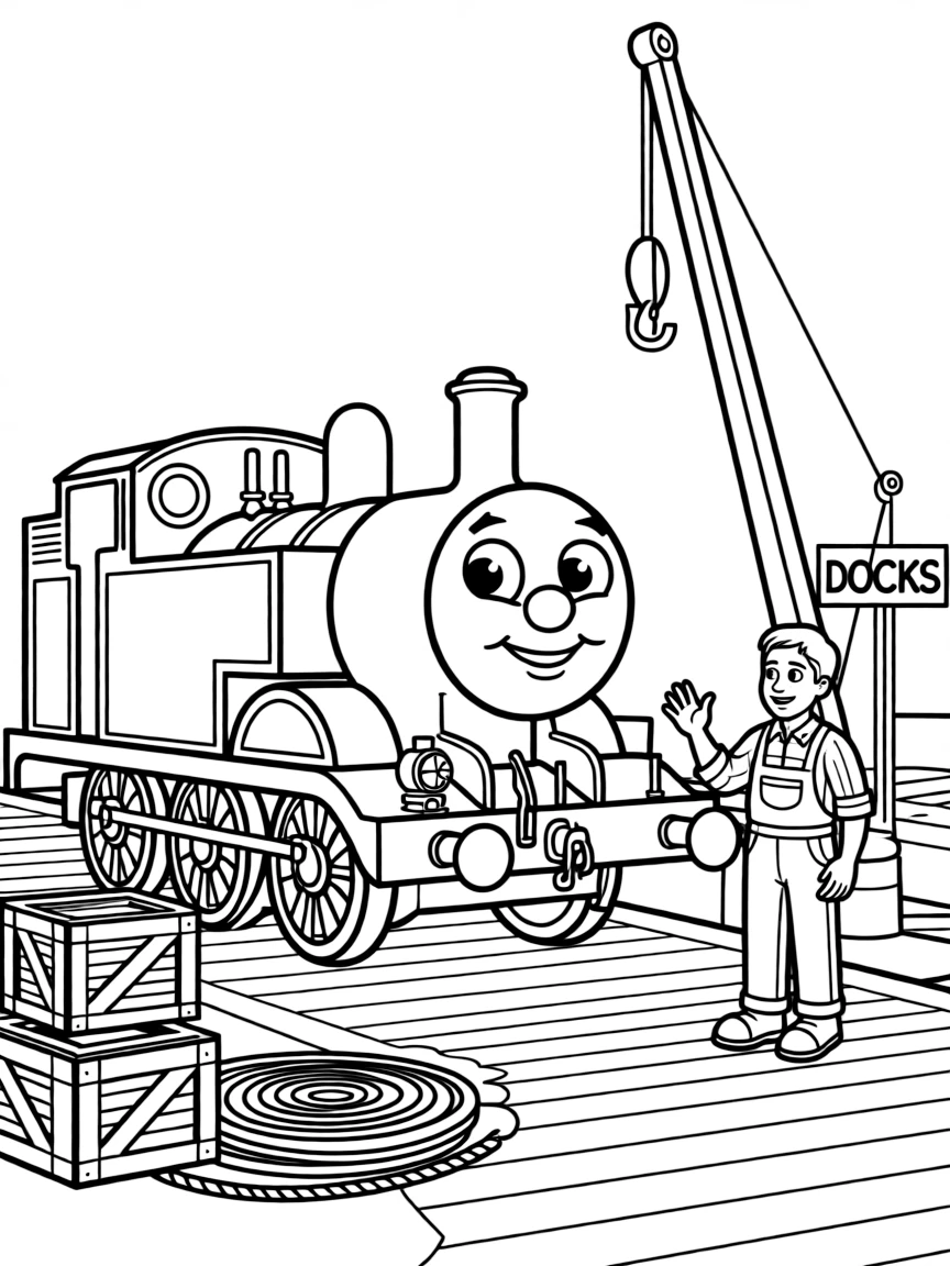 (Thomas & Friends TV show) Emily at the docks.