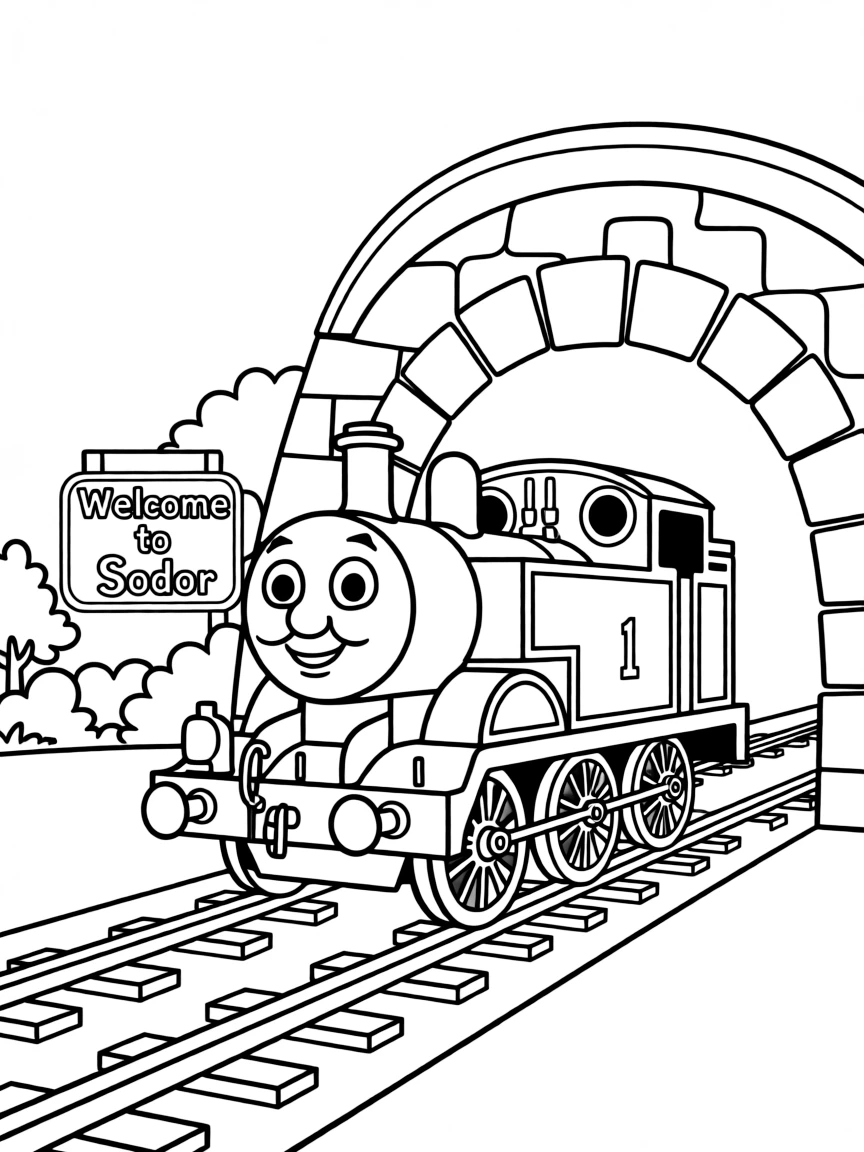 (Thomas & Friends TV show) Henry chugging through a tunnel.