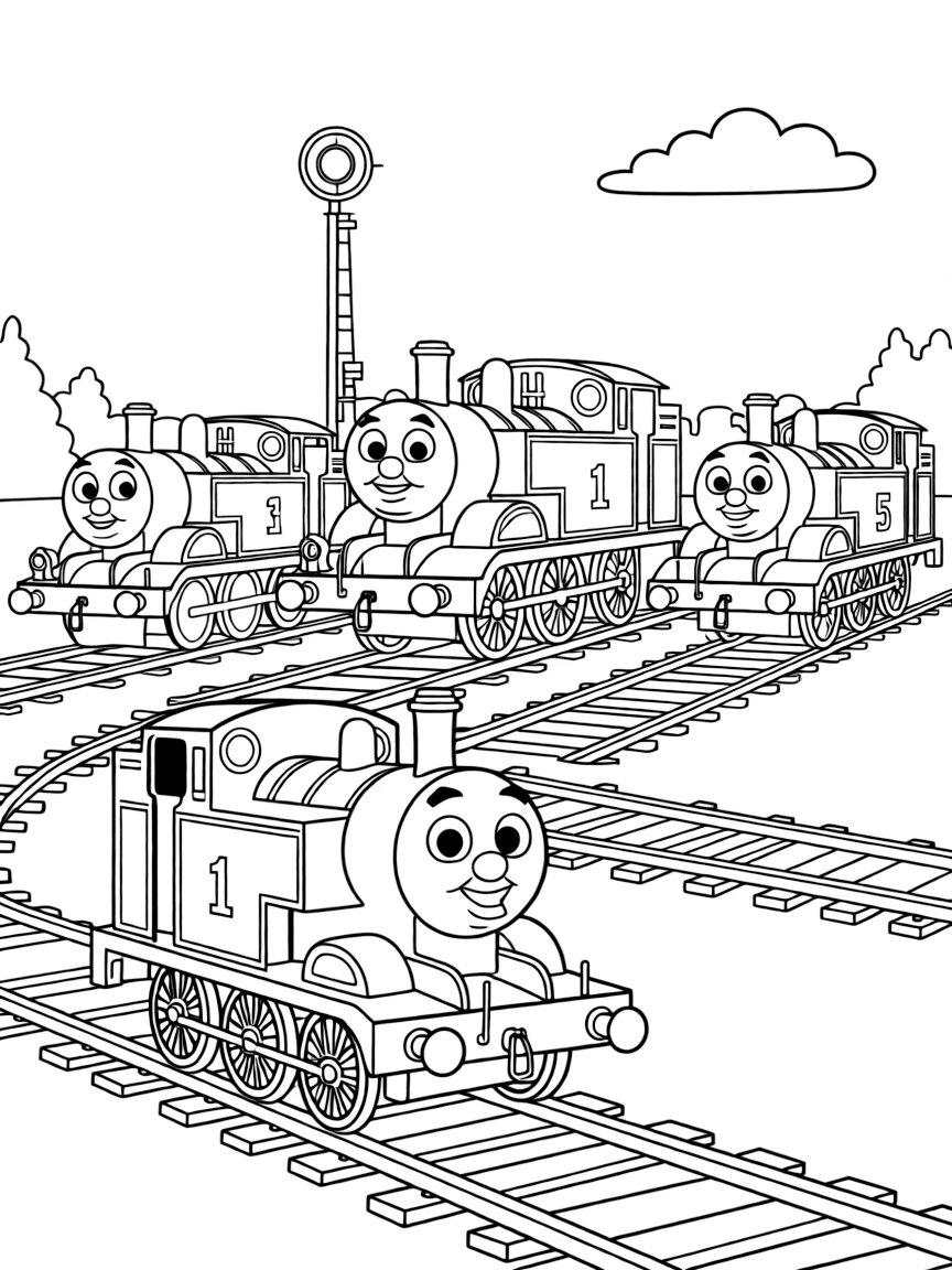 (Thomas & Friends TV show) Duck and the big engines.