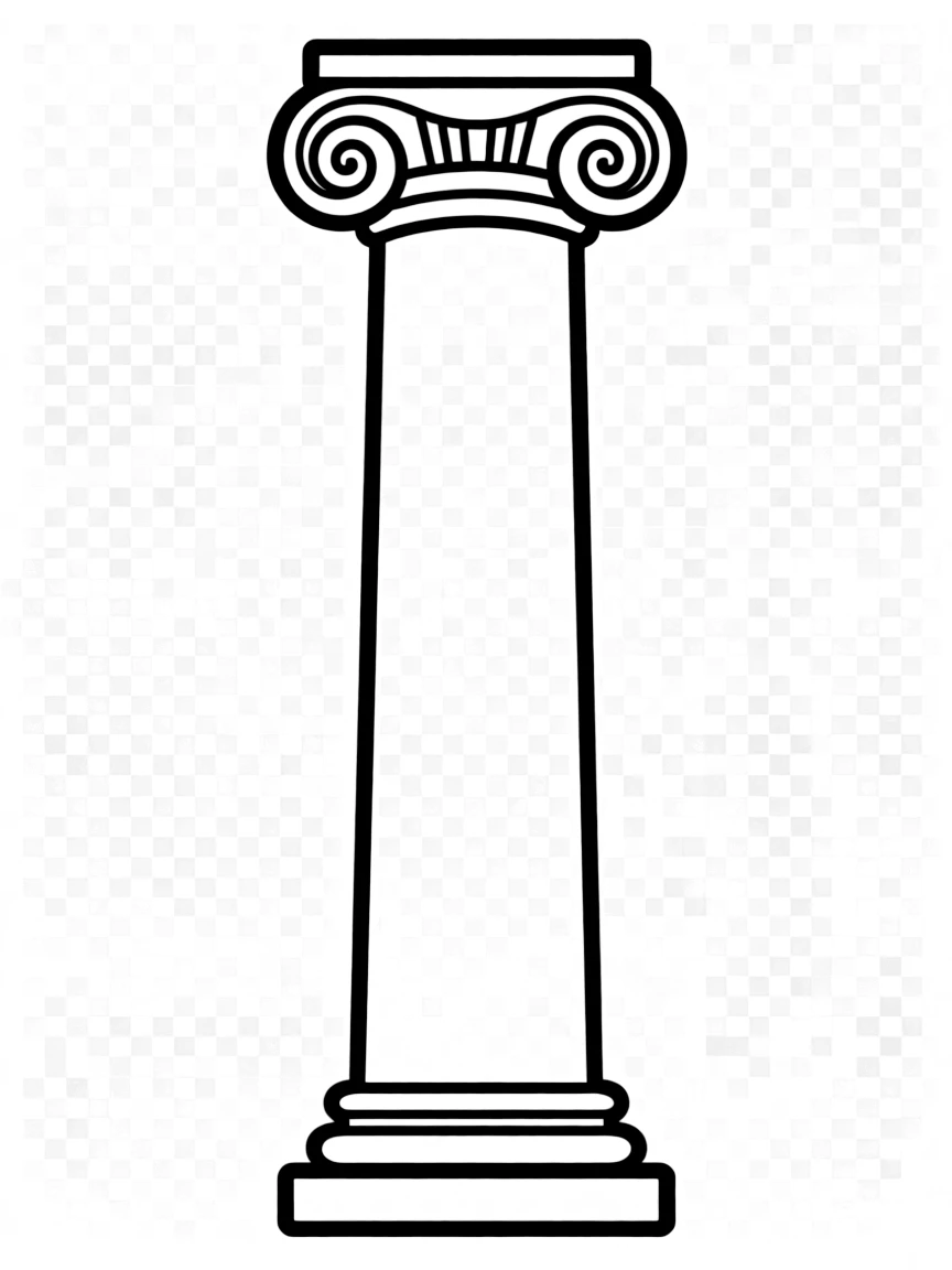 A simple outline of a Roman column.