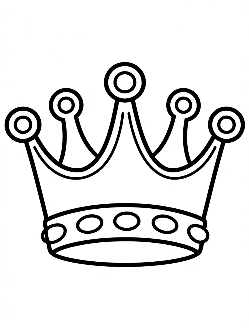 A simplified drawing of a crown.